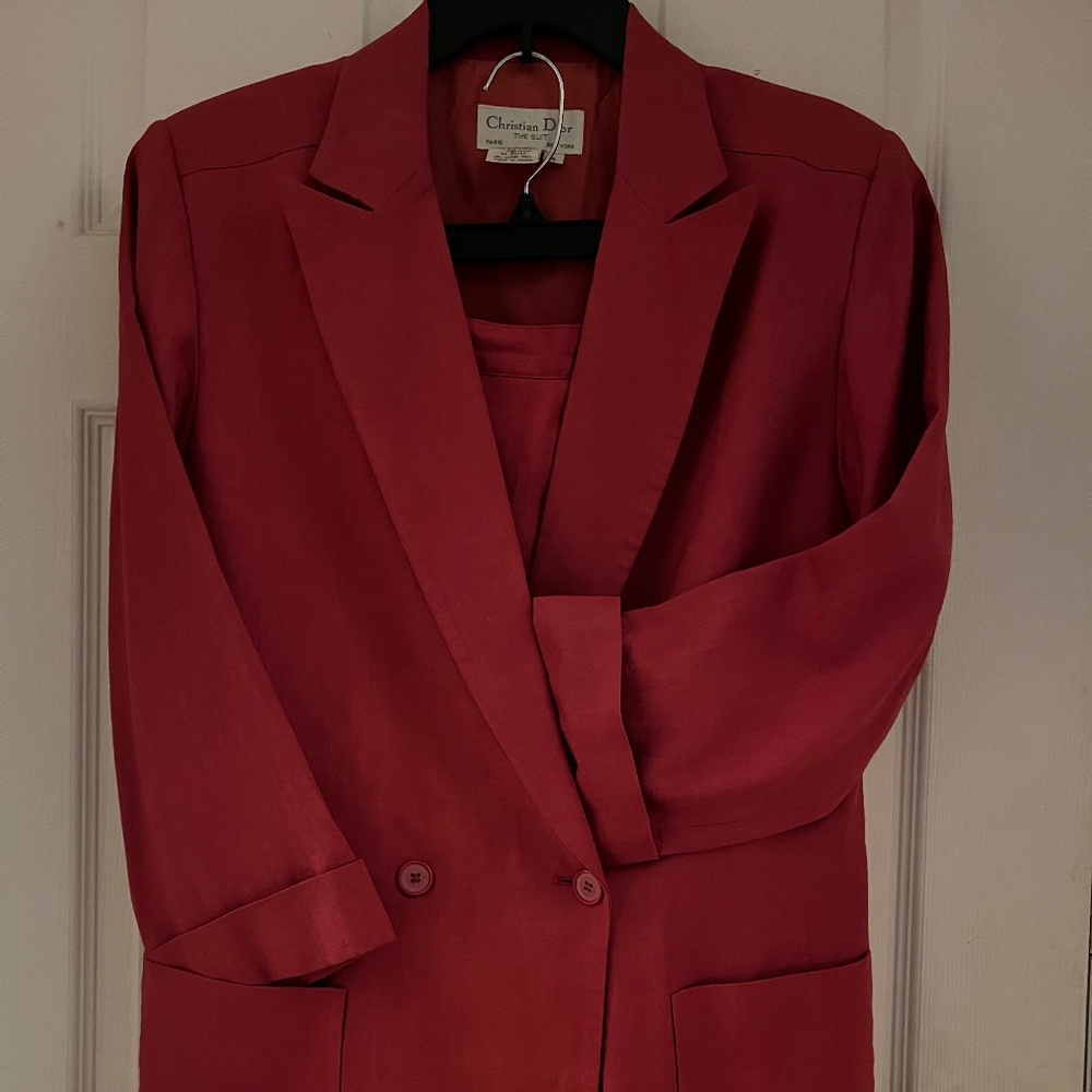 Vintage Christian Dior “The Suit” Linen Orchard Set sz 4